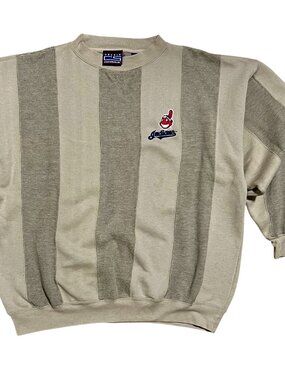 Cleveland Indians Vintage '96 Chief Wahoo Vintage Beige Sweatshirt, Men's XL
